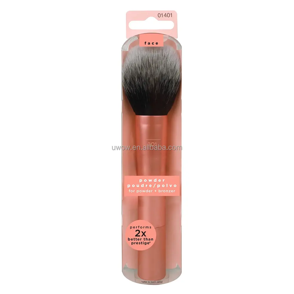 Real Technique 1401 Manufacturer Ultraplush Synthetic Professional Big Loose Powder Bronzer Red Pink Goat Hair Makeup Brushes