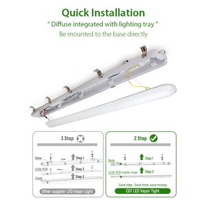 ไฟ LED ไตรหลักฐาน120lm 3CCT วัตต์18W 36W 50W พร้อมเซ็นเซอร์แบตเตอรี่ฉุกเฉิน - Product Image 4