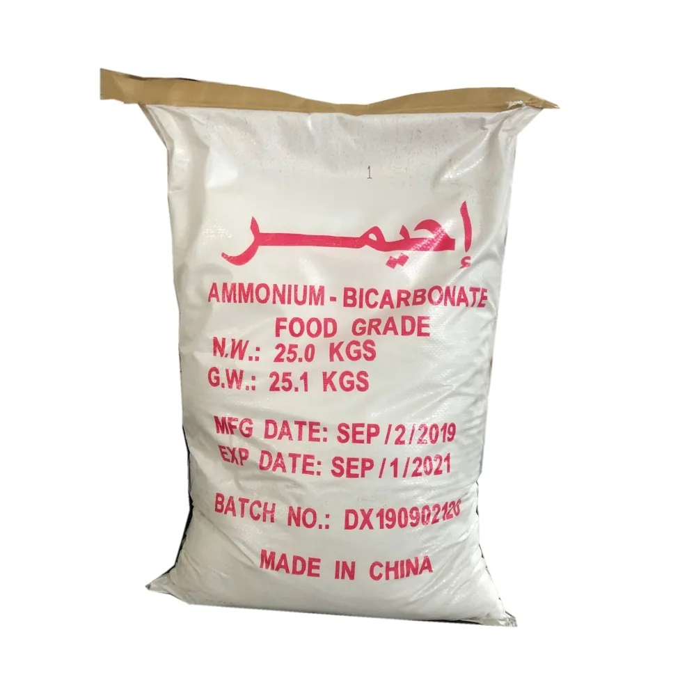 Bicarbonato de sodio de grado alimenticio, alta calidad, 99%, bicarbonato de amonio 99.5%