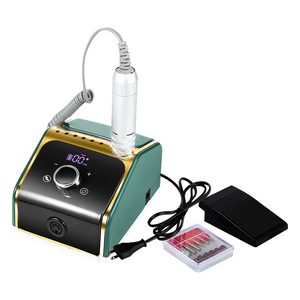 Taladro de uñas recargable-Motor turbo de 35000RPM y diseño ergonómico con control de velocidad personalizado + Función de interruptor de dirección automática