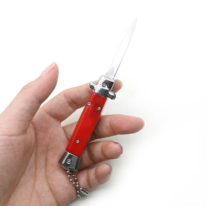 Portable Mini AKC Mirror Blade Knife Resin Handle 3 Colors Hot Selling Folding Box <strong>Cutter</strong> <strong>Key</strong> Chain for DIY OEM Customization - Product Image 3