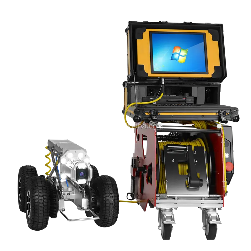 頑丈なロボット水中検査カメラ下水道cctv検査装置パイプロボットクローラー