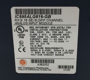 IC695ALG616-GB New <strong>Analog</strong> RX3i 16 SE/<strong>8</strong> Diff Channel <strong>Analog</strong> <strong>Input</strong> <strong>Module</strong> for PLC Programming with RS485 Communication Interface - Product Image 3