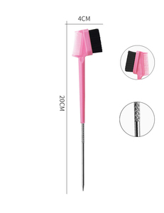 Toptan yüksek kaliteli profesyonel özel etiket saç şekillendirici araçları tarak 3 In 1 Metal sıçan kuyruk kenar kontrol fırçası için kadın - Product Image 3