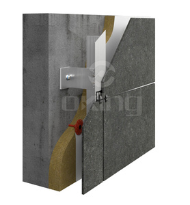 Sistema di rivestimento della facciata in pietra di marmo in lega di alluminio la staffa di tipo C di tipo L è regolabile - Product Image 5