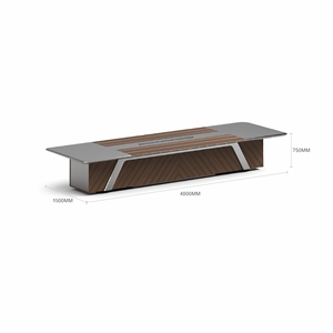 Dikdörtgen toplantı masası konsey toplantı odası müzakere odası röportaj konferans masası - Product Image 6