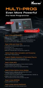 2024 New Xhorse Multi Prog Programmer ECU Gearbox ProgrammerUpdate Version of VVDI Prog With Free MQB48 License