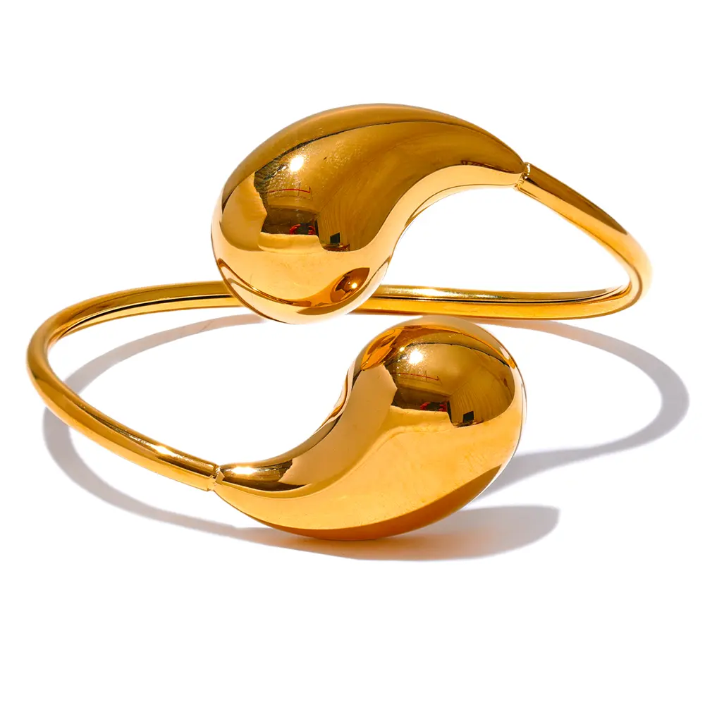 JINYOU 2865 нержавеющая сталь 316l полый регулируемый браслет для женщин 18K Золото PVD ржавчины доказательство необычные ювелирные изделия