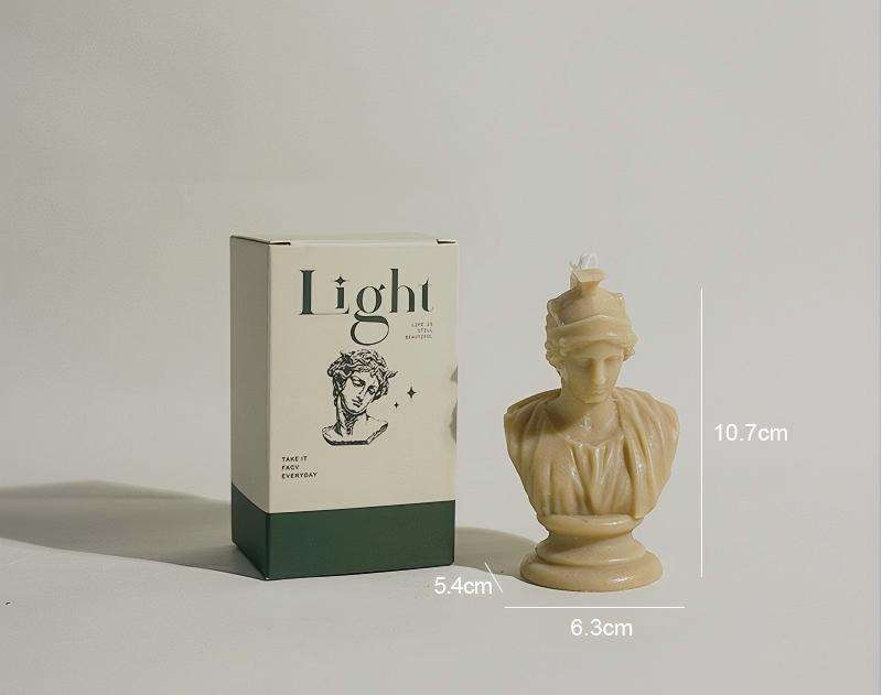 Sculptured handsome man milk tea color