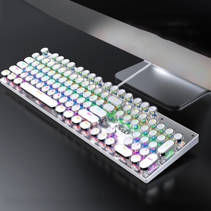 2024 recién llegado T75 Teclado mecánico portátil retro máquina de escribir multi dispositivo teclado USB impermeable teclado con trackpad - Product Image 1