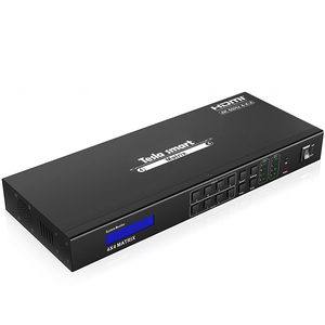 TESmart OEM ODM EDID <strong>hdmi</strong> <strong>matrix</strong> Switcher 4x4 <strong>Input</strong> <strong>4</strong> <strong>Output</strong> <strong>4</strong> <strong>HDMI</strong> <strong>Matrix</strong> LAN RS232 L/R Audio <strong>Output</strong> <strong>HDMI</strong> <strong>Matrix</strong> - Product Image 1