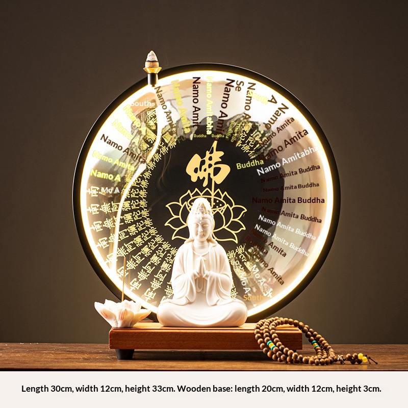 Robe blanche Lampe noire