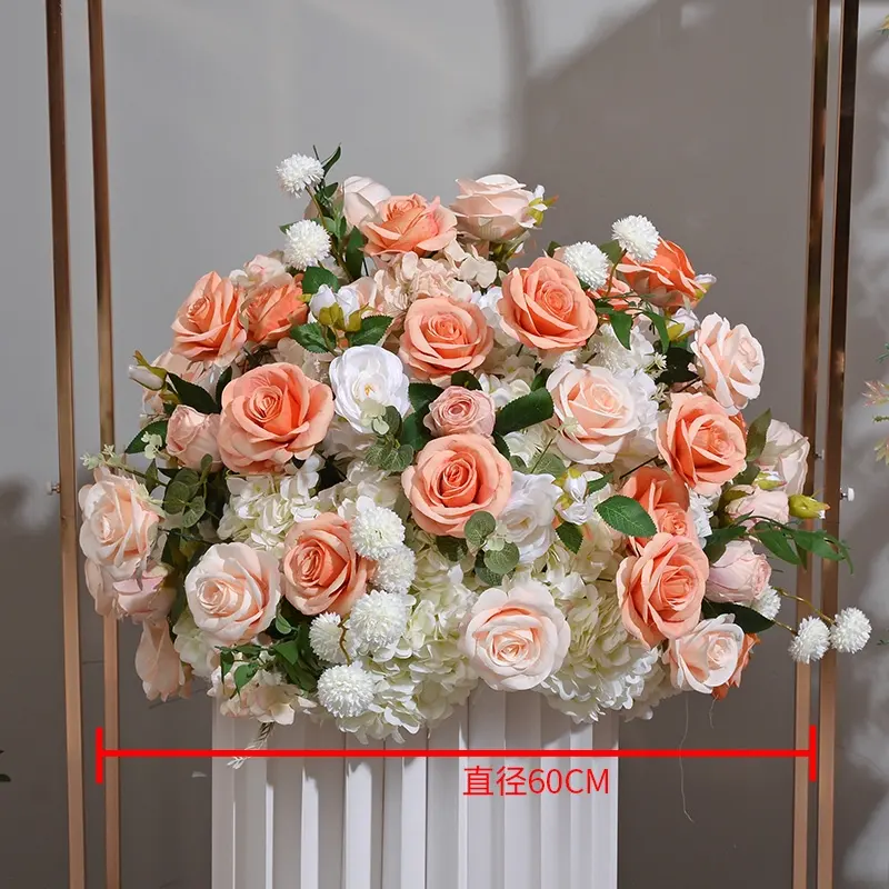 Decorazione della palla di fiori artificiali decorazione della palla di fiori di nozze decorazione della palla di rosa bianca