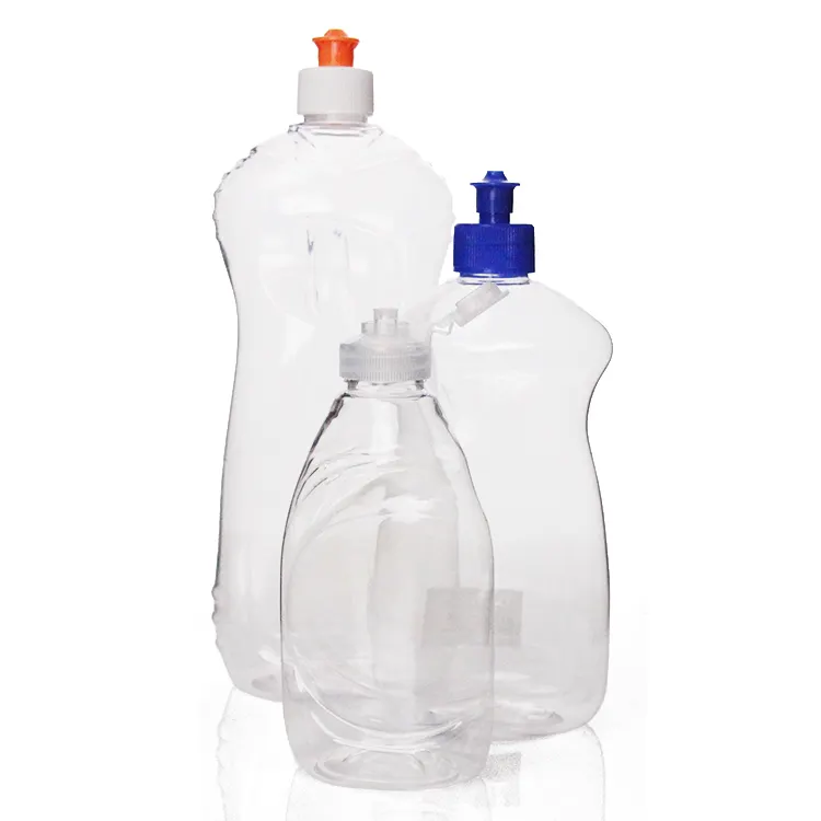 Botellas de plástico para limpieza de mascotas Botella de líquido para lavar platos Recipiente de plástico para lavar platos