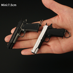 Mini Colt 1911 tam Metal tabanca anahtarlık 7CM oyuncak tabanca modeli zanaat açık çöl kartal - Product Image 2