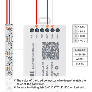 SP108E светодиодный Wi-Fi волшебный контроллер WS2812B WS2811 и т. Д. Светодиодный ленточный модуль света умное приложение Беспроводное управление IOS 10/Android 4,4 DC5-24V - Product Image 4