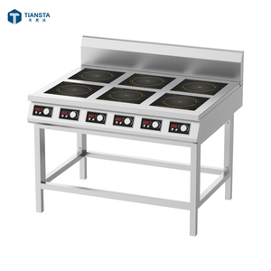 Ristorante Freestanding commerciale 6 fornelli Multi 3500W in acciaio inox a doppia gamma funzione cucina a induzione - Product Image 1