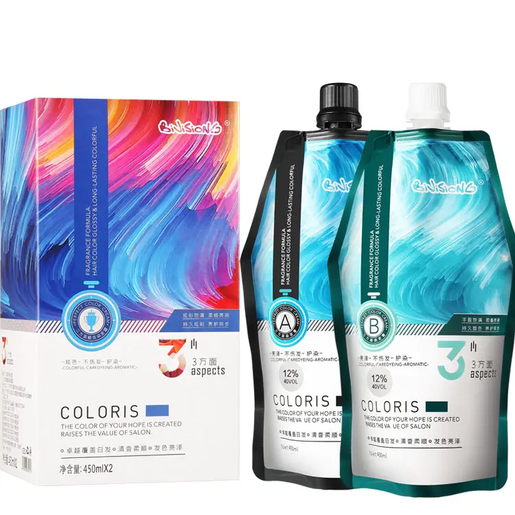 Tintes japoneses de doble Color para el cabello, tinte para el cabello oscuro, gris, más de 50 colores a elegir