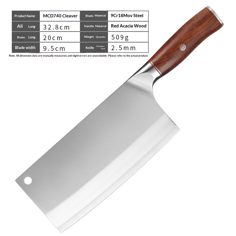 Cuchillo de carnicero Tesoro rojo Mango de madera