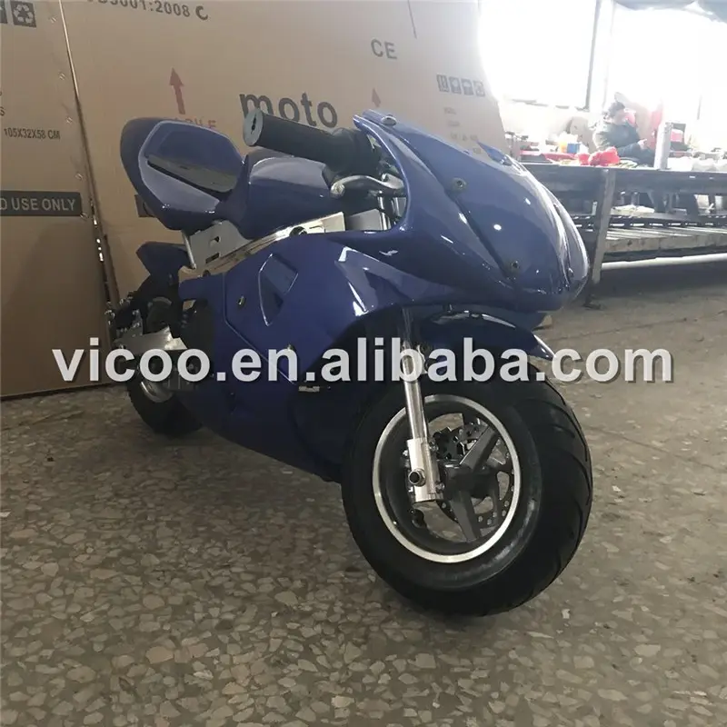 سوبر موتو 50cc 48 سنتيمتر الأزرق ميني موتو دراجة الجيب