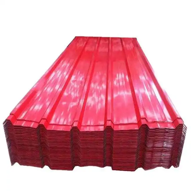 Ppgi ppgl zinc recubierto de metal en caliente corrugado prepintado Placa de hierro de acero galvanizado hoja de techo de color para material de construcción