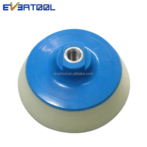 EVERTOOL 180mm White Extra Soft Edge Rotary Backing Plate Hook &amp; Loop Back-<strong>up</strong> <strong>Pad</strong> Hook and Loop <strong>Backer</strong> - Product Image 5