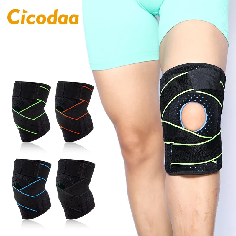 Ginocchiere menisco strap pressure spring ginocchio sleeve silicone cool knee SUPPORT per arrampicata basket outdoor equipment