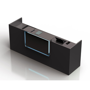 定制设计办公室黑色前台柜台接待台收银台 - Product Image 2
