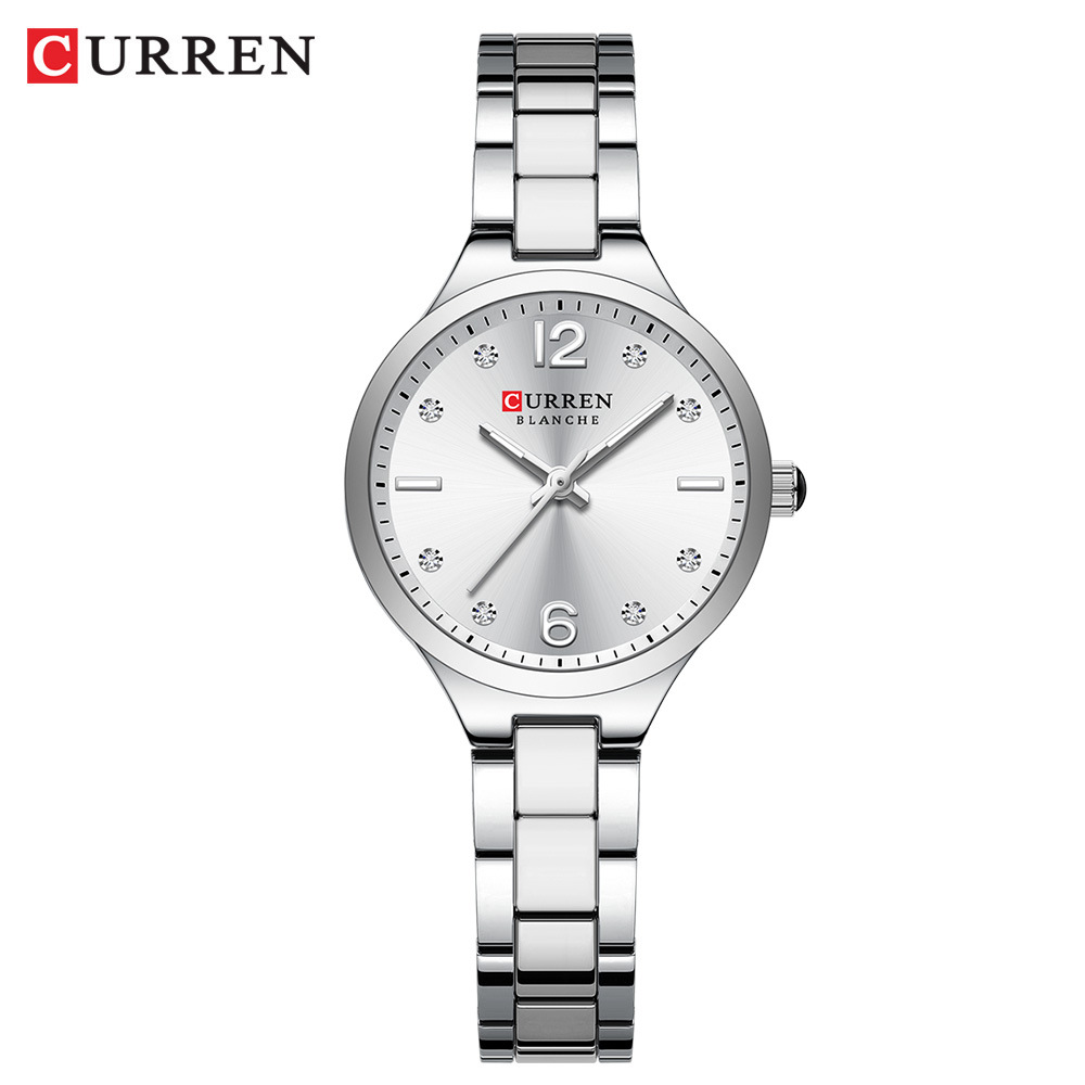 1 white dial silver strap