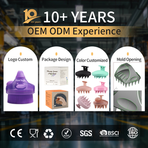 شعار مخصص فرشاة فروة الرأس فرشاة الشامبو فروة الرأس مقشر الرأس مدلك فروة الرأس سيليكون كامل فروة الرأس مدلك لنمو الشعر - Product Image 4