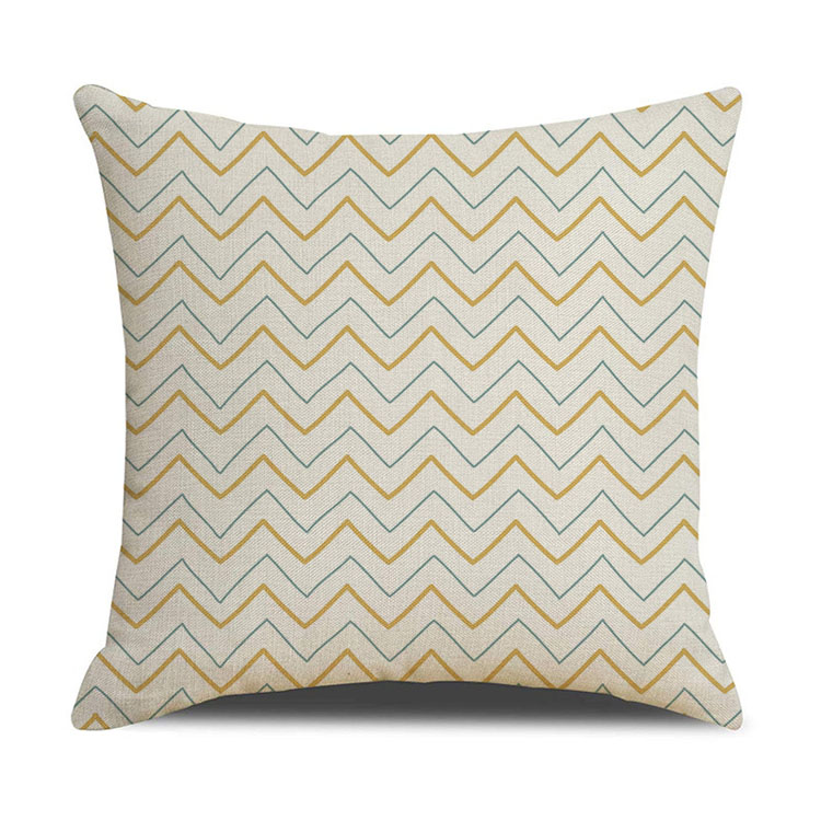 Nordic Geometric Plaid Linen Pillowcase Cushion Cover Printed Car Sofa Bed Pillow Cushion Pillow Cover