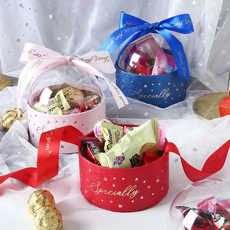 वेलेंटाइन दिवस फूल गले बाल्टी क्रिसमस उपहार पैकेजिंग बॉक्स एक्रिलिक शादी एक्रिलिक गेंद केक कैंडी चॉकलेट उपहार बॉक्स