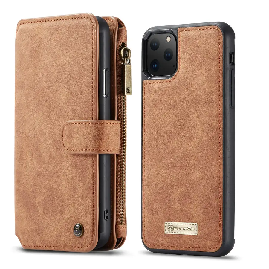 CaseMe Per il iPhone Caso di 11 Retro 2 in 1 Staccabile Cassa di Cuoio Del Raccoglitore per il iPhone 6 SE 2 7 8 S Plus X XR XS Max 11 Pro Casi di Vibrazione