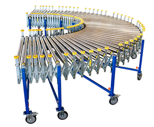 Transportador de rodillos telescópico de transporte de fabricación para carga y descarga con bloqueo de bordes - Product Image 1