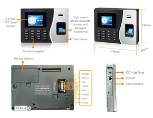 Cloud Tcp Ip отпечатков пальцев время посещаемости Часы машина с Sdk - Product Image 4