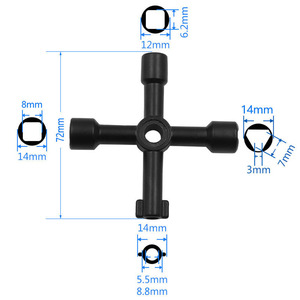 อเนกประสงค์สากลเปิดที่สำคัญช่างไฟฟ้าเครื่องมือ4 Way Cross Key กับ Bits - Product Image 4