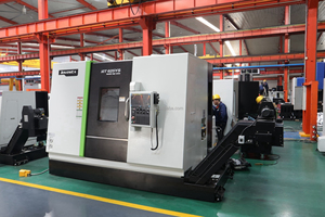 Controlador de Fanuc de máquina de torno de torneado CNC de cama inclinada iCT625YS para procesamiento de metales