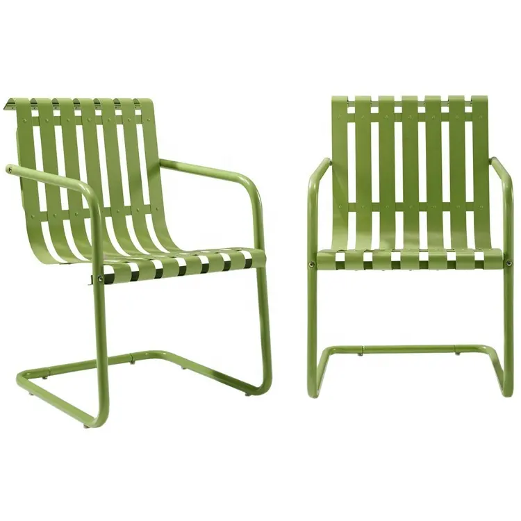 Elegant Garden Patio Bistro Metal Slat Stylish Chair Alumínio para jardim ao ar livre