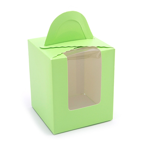 Складная коробка для упаковки тортов с прозрачным окном - Product Image 3
