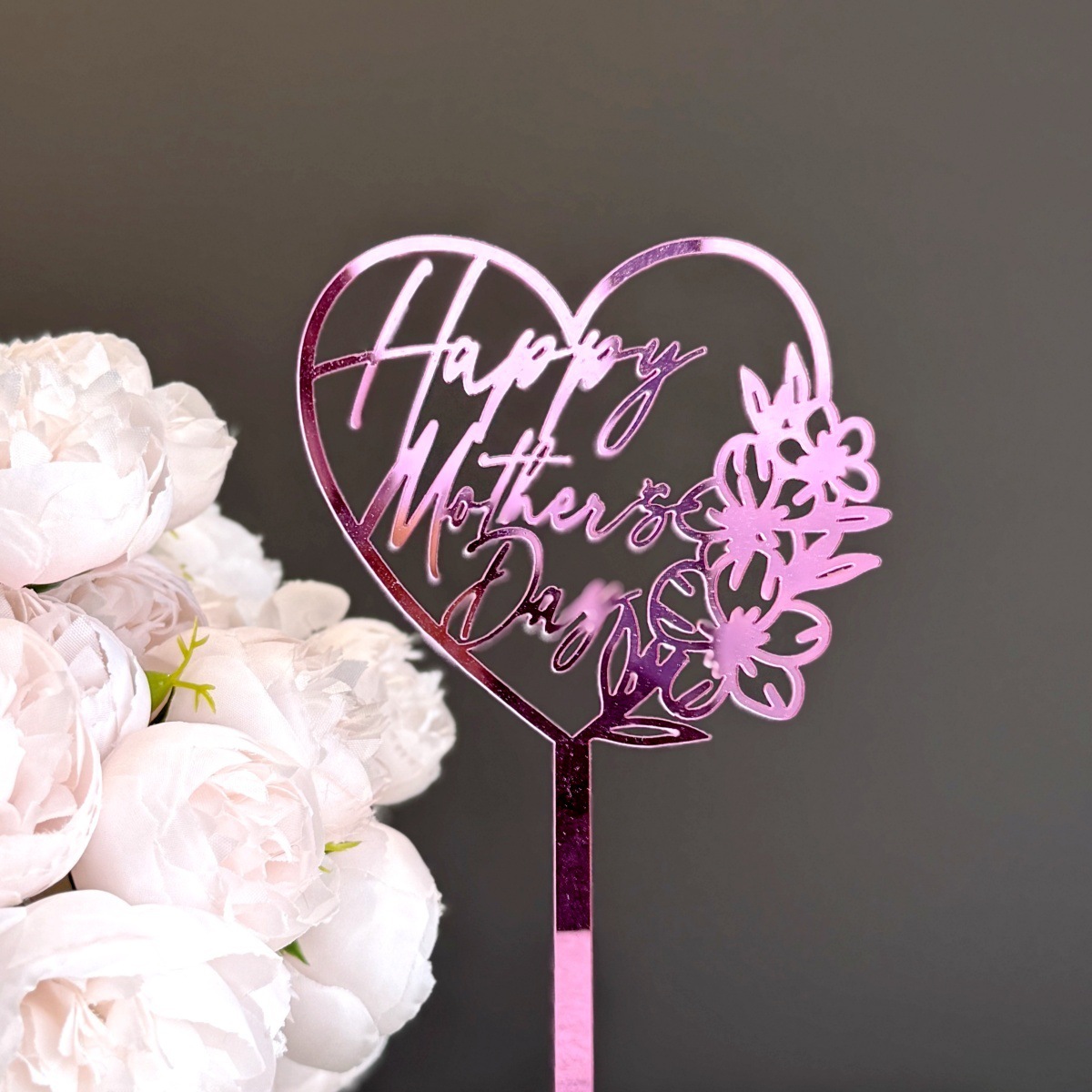 Love style happy mothers day mirror rose red