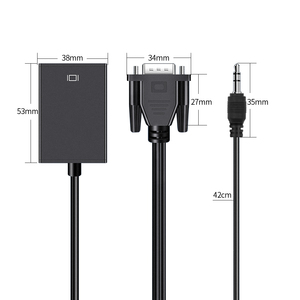 Doonjiey-Adaptador convertidor VGA macho a HDTV, salida de Audio de 1080mm para PC, portátil a proyector HDTV, cable VGA a HDTV, 3,5 P - Product Image 5