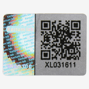 定制打印纸3D激光模切乙烯基防水二维码匹配序列号全息贴纸标签，用于徽标 - Product Image 1