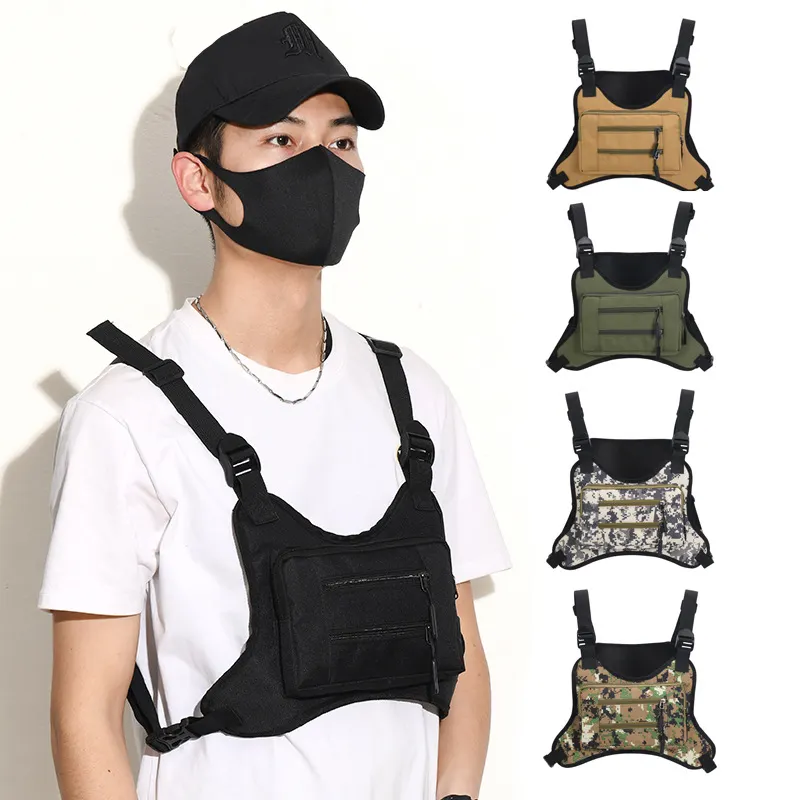 KBW745 Hot Sale Multipurpose Tactical Chest Bag Outdoor Men's Riding Vest Bag Digital Camouflage Sports Travel Bag