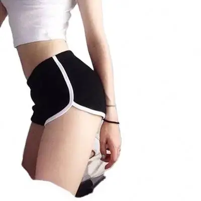 2022 Moda Verão Casual Shorts Mulher Cintura Elástica Esportes Yoga Calças Curtas Meninas Sexy Cor Sólida Quente Curto