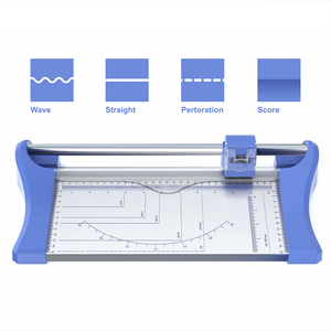 Premium 4-in-1 Rotary Paper Trimmer <strong>Cutter</strong> A4 12 Inch Perforation, Wave Scoring Creasing Robust Metal Steel Base Plate IDPC046 - Product Image 3