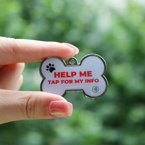Stampa personalizzata NFC epossidica per cani Tag di controllo di accesso in Silicone Pet ID Tag con codice QR portachiavi HF prodotti di controllo di accesso in plastica - Product Image 4
