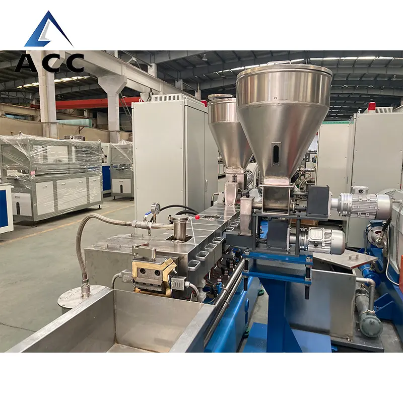 100-1000kg/h capacity of PET parallel twin screw extruder recycling pelletizing granulating line