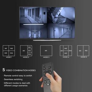 Multi-visor Full HD 1080P, 4x1, HDMI, 4 entradas, 1 salida con interruptor sin costura