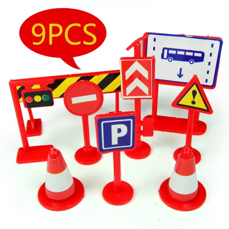 Verkehrs zeichen Spielzeug Kunststoff Warnung Verkehrs zeichen Bildung Spielzeug für Verkehrs wissen Lernspiel zeug
