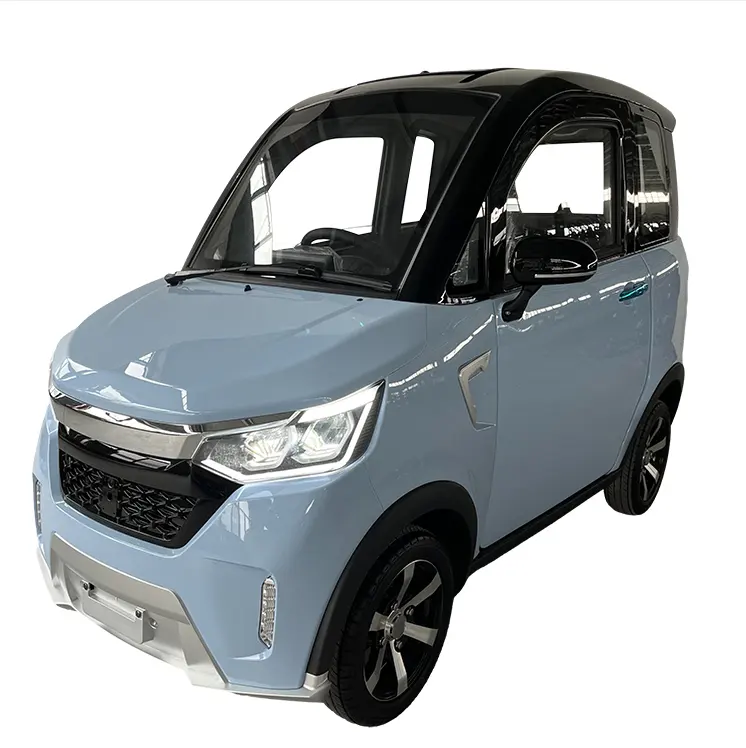 Scooter électrique à petite cabine de couleur bleu clair fashional, microcar à 3 sièges pour personnes âgées